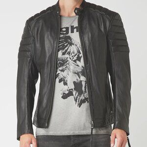 Men's Leather Jacket - 100% Sheep Leather